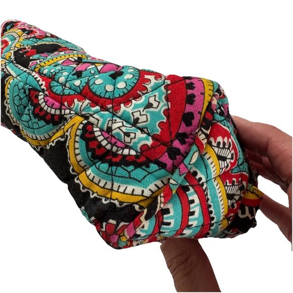 Vera Bradley Small Cosmetic Bag In Parisian Paisley Plastic Lined - Picture 7 of 8